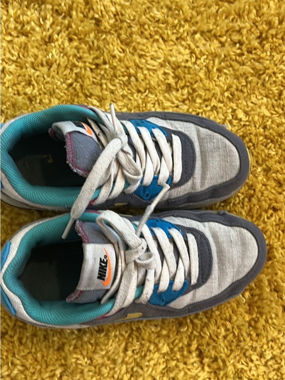 Nike Kids Gray, Blue & Teal Casual Sneakers